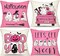 Halloween Pillow Covers 16X16 Inch Set of 4 Black and White Ghost Pumpkins Truck Decoration Pink Halloween Pillow Covers Decor for Sofa Bed Outdoor Car 094